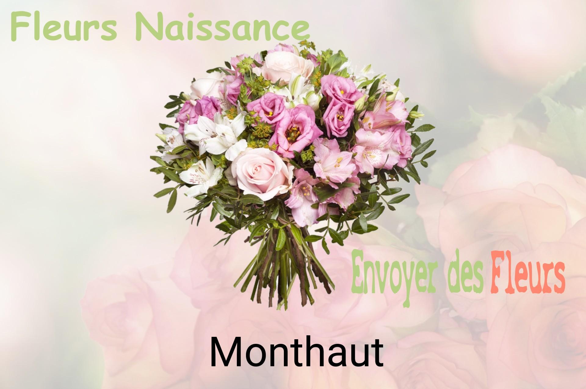 Bouquet de fleurs de naissance livré à Monthaut